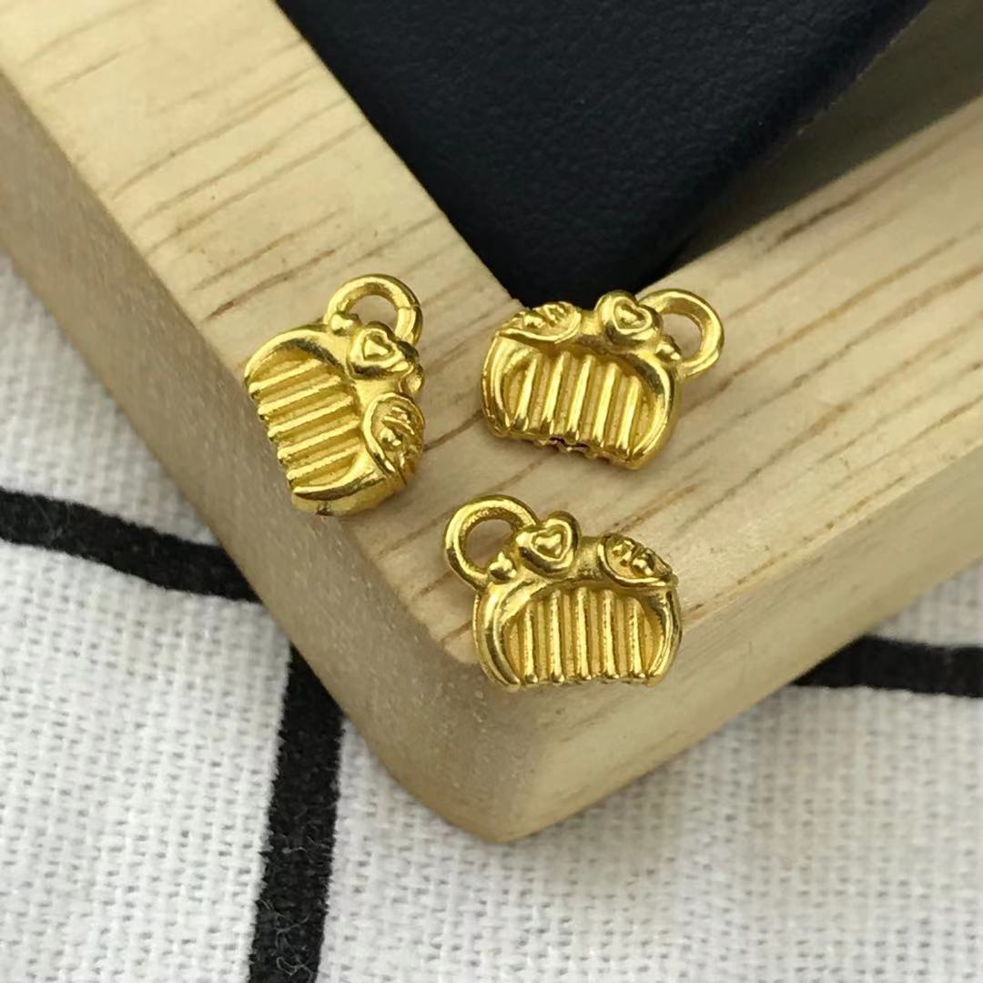 足金999梳子吊坠挂件24k黄金转运珠项链3d硬金精品小梳子颈饰