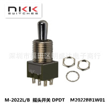 NKK进口钮子开关 M-2022L/B 摇头开关M2022BB1W01 6脚2档 ON-ON