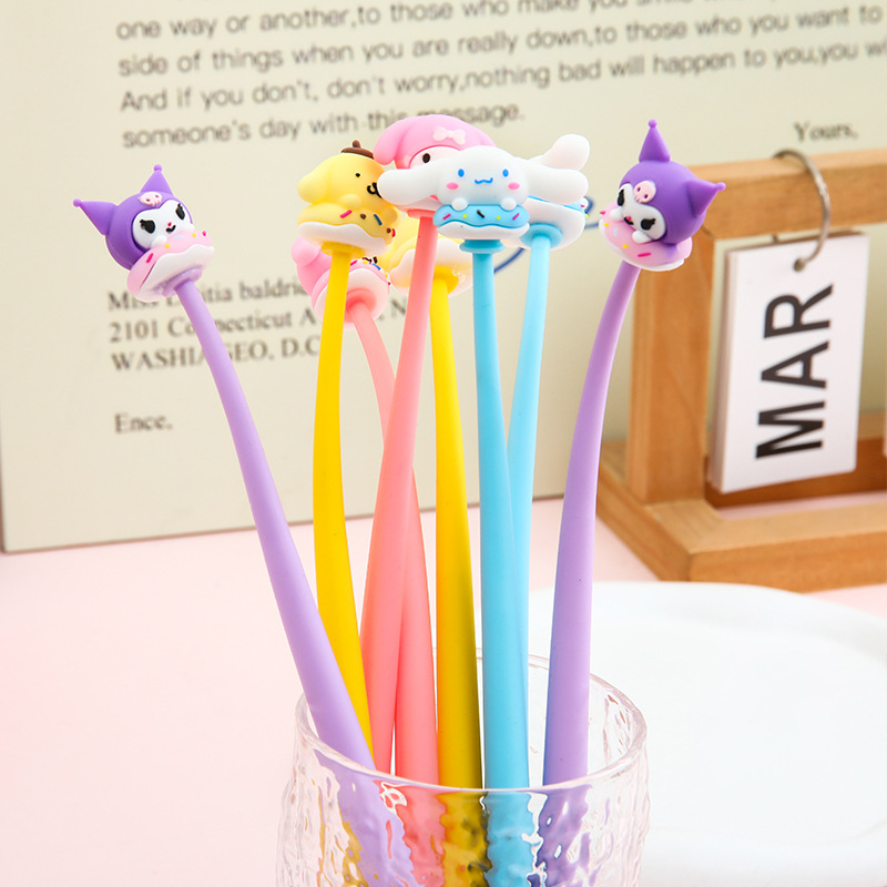 Cute Pet Group the Hokey Pokey Gel Pen Cross-Border Little Devil Silicone Propelling Pencil Student Stationery Office Signature Pen Foreign Trade