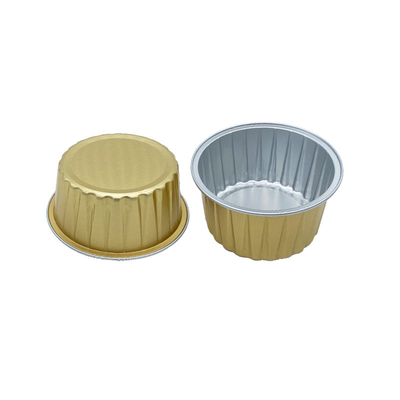 Pudding Cup Cake Mold Air Fryer Special Baking Cup round Cake Mold Tin Foil Cup Baking Resistance Aluminum Foil Box