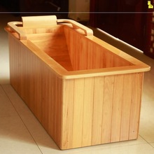 橡木电动加热冲浪泡澡木桶浴桶浴缸洗澡沐浴盆恒温泡澡桶木质成人
