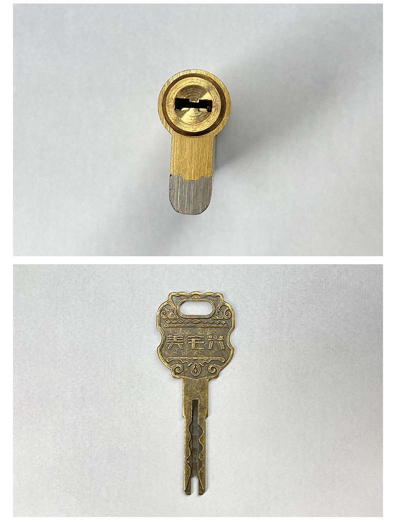 直供锁芯c级ab叶片铜锁芯 防盗门锁芯ab单排弹子锁芯纯铜双面双开