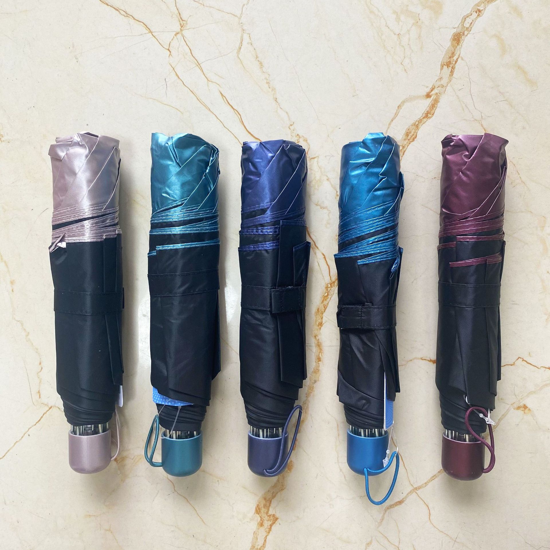 天堂伞黑胶轻便太阳伞折叠伞遮阳伞迷你女士防晒晴雨伞铅笔伞