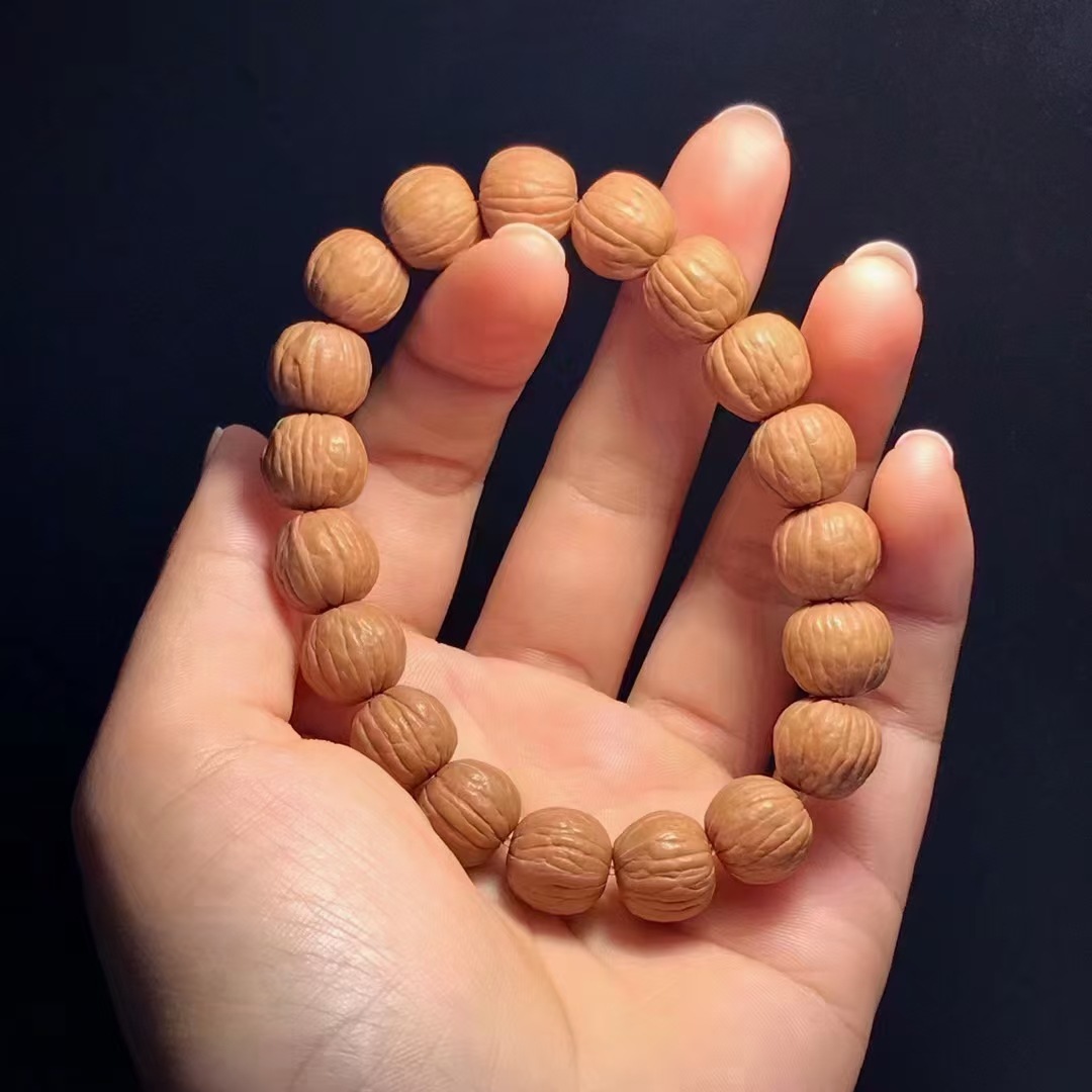 土豪猴头凤羽猴头核桃单圈文玩猴头108长串猴头手串 大量批发