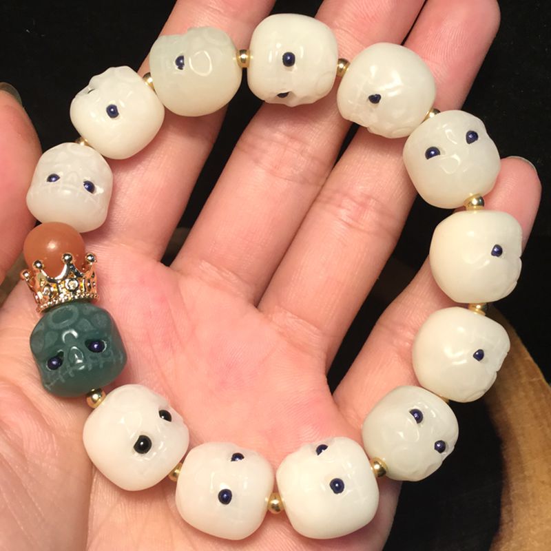 直播货源菩提根阿呆手链 呆呆团手串 男女情侣款菩提根单圈手链