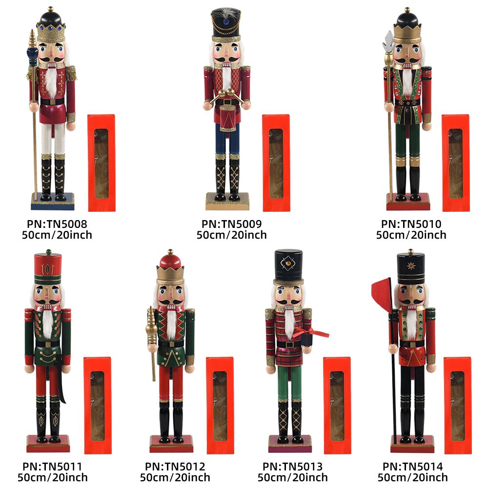 20 'New 50cm Wooden Nutcracker Christmas Puppet Home Decorative Crafts Decoration Gift