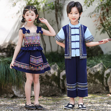3月3民族服装儿童广西壮族苗族男孩女童新款壮三月三名族服装儿童