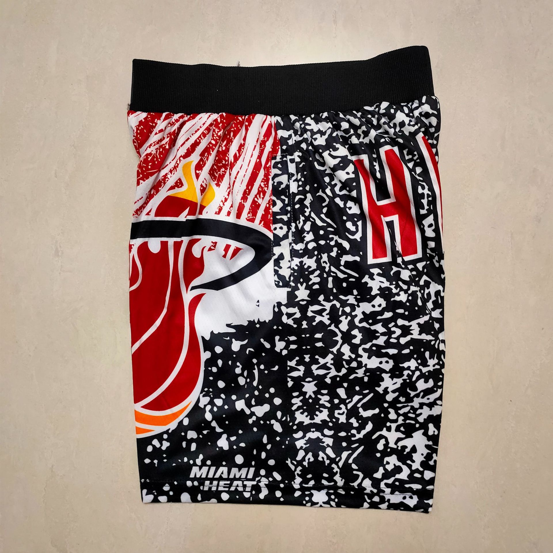 just don球裤 热火队mitchell ness mn大队标球裤 运动裤篮球裤