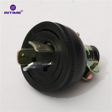 外贸批发汽油发电机三孔插头配件发电机美式168f防松插头