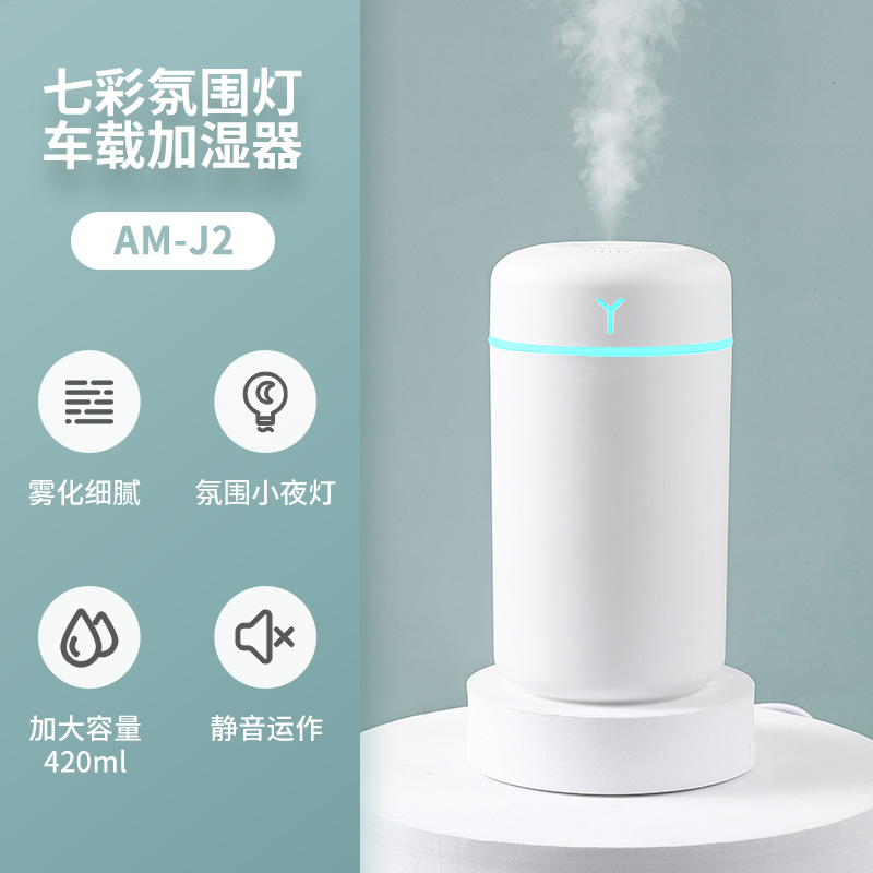 2021 New Humidifier 2l Large Capacity Spray Hydrating Usb Three Spray Heavy Fog Mute Household Factory Delivery