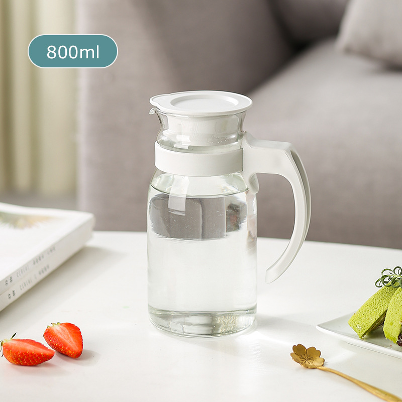 Household Large Capacity Glass Water Pitcher Heat Resistant Cold Water Jug Glass Cup Set Juice Jug Cool Water Pot 0415