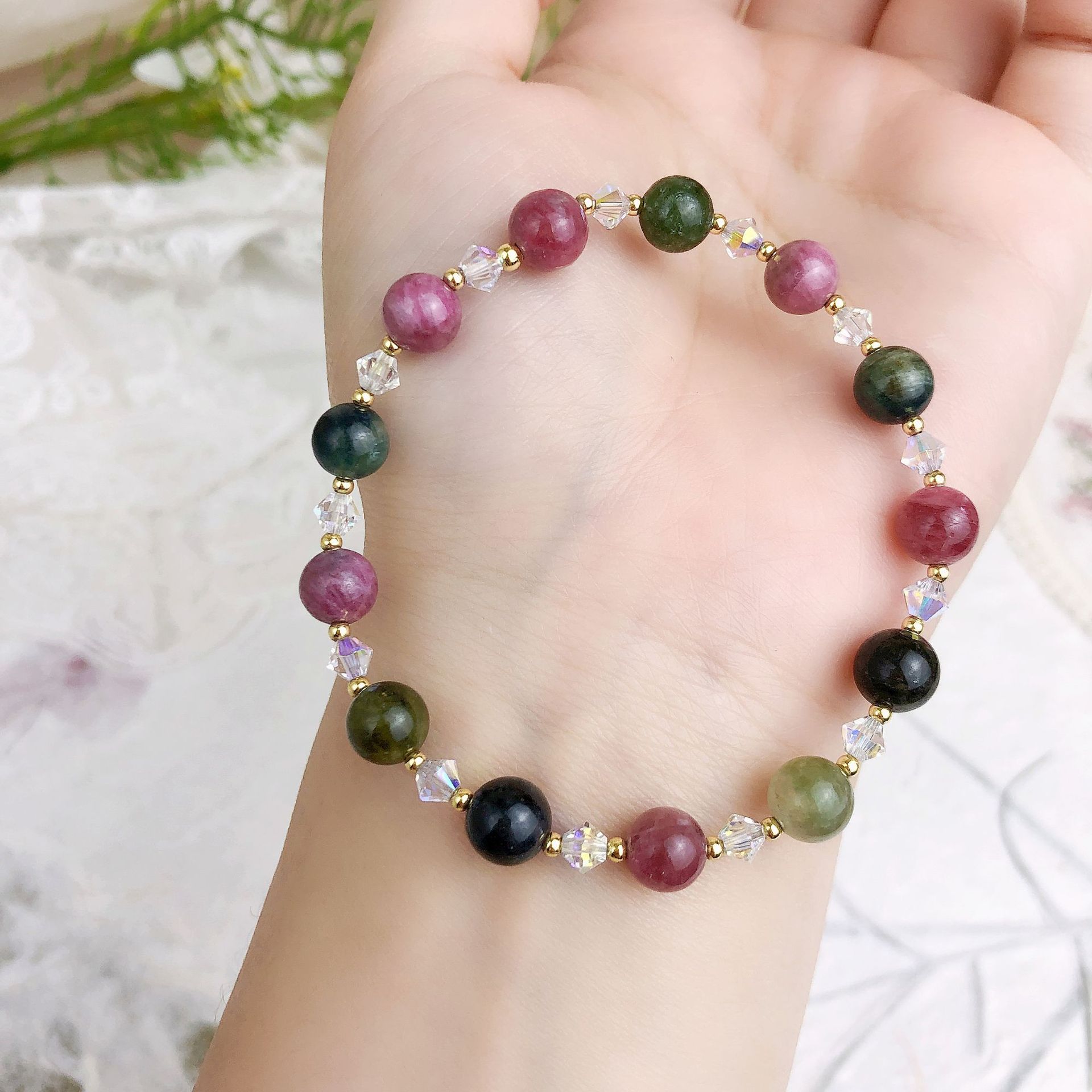 碧玺天然碧玺手链图片