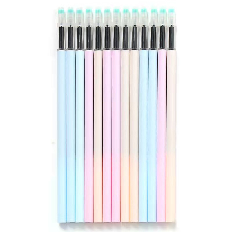 厂家直供马卡龙彩色按动笔芯 中性笔芯全针管头0.5mm子弹跳动笔芯