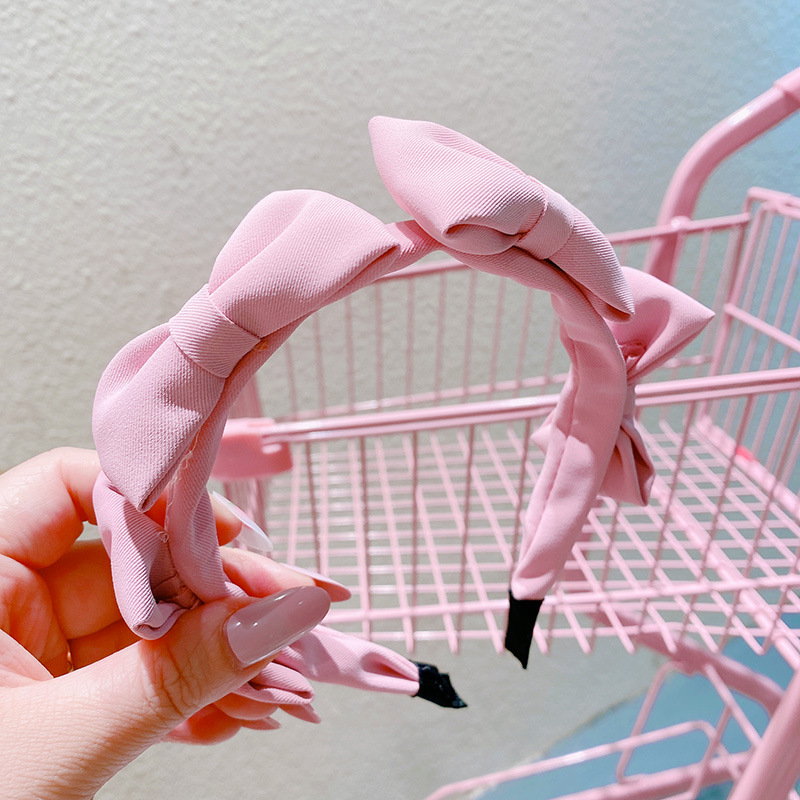 4490复古绿色系网红款高颅顶海绵布艺宽边压发箍头箍发夹发卡发饰