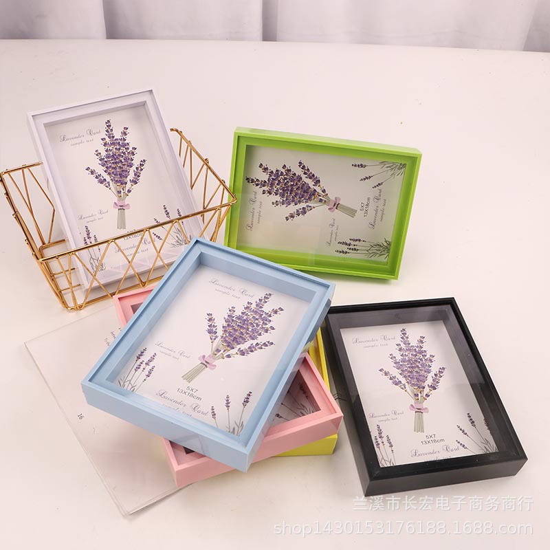 Plastic Hollow Photo Frame Diy Hollow 1.8cm Dried Flower Art Table-Top Picture Frame Wholesale Mounting Frame Spot