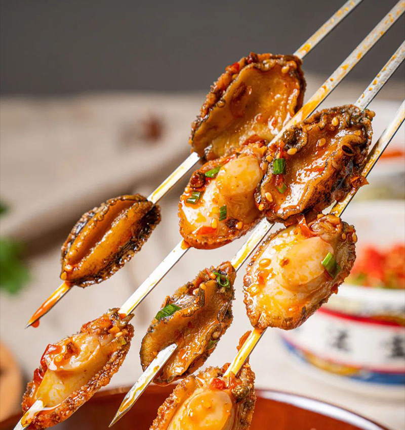 鲍鱼串 广州海鲜批发 火锅鲍鱼串串 酒店铁板烧鲍鱼肉 鲍鱼肉