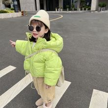 童装女童加绒冬款棉衣2021新款韩版女宝宝外穿中小童棉衣保暖洋气