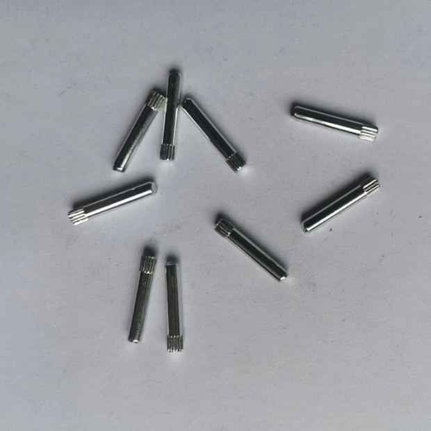 304不锈钢五金搓花轴电机轴 滚花台阶偏心转轴 马达传动轴加工