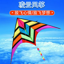 潍坊基林风筝微风易飞新款凌云成人初学者特大型伞布树脂杆