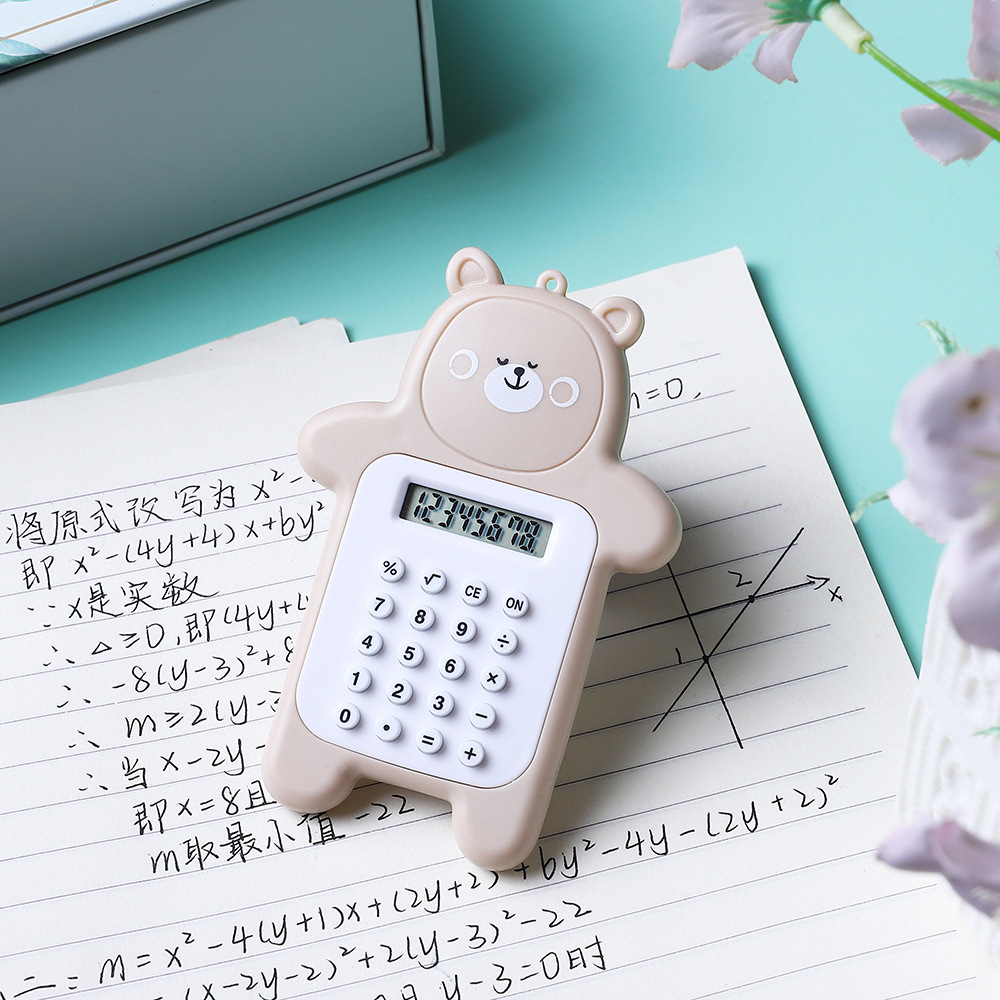 Factory Direct Supply Mini Mini Cute Bear Expression Calculator Portable Easy to Carry Small Cartoon Calculator