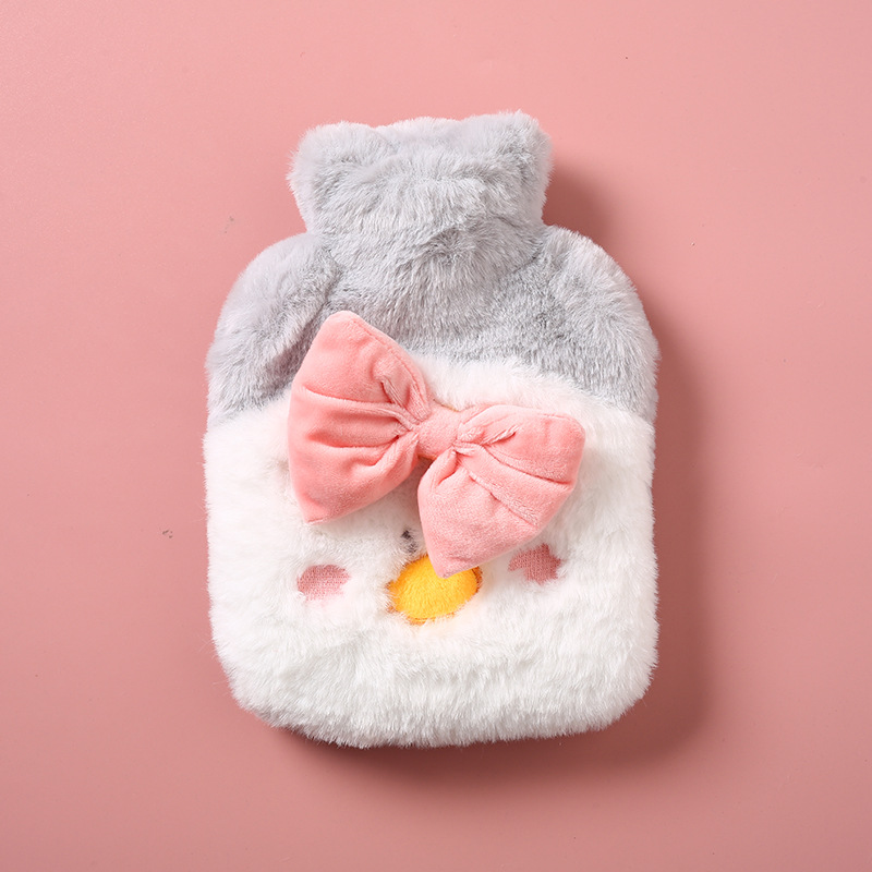 Imitation Rabbit Fur Hand Warmer Intervention Heating Pad Irrigation Mini Cute Portable PVC Cartoon Cute Object Hot Water Injection Bag