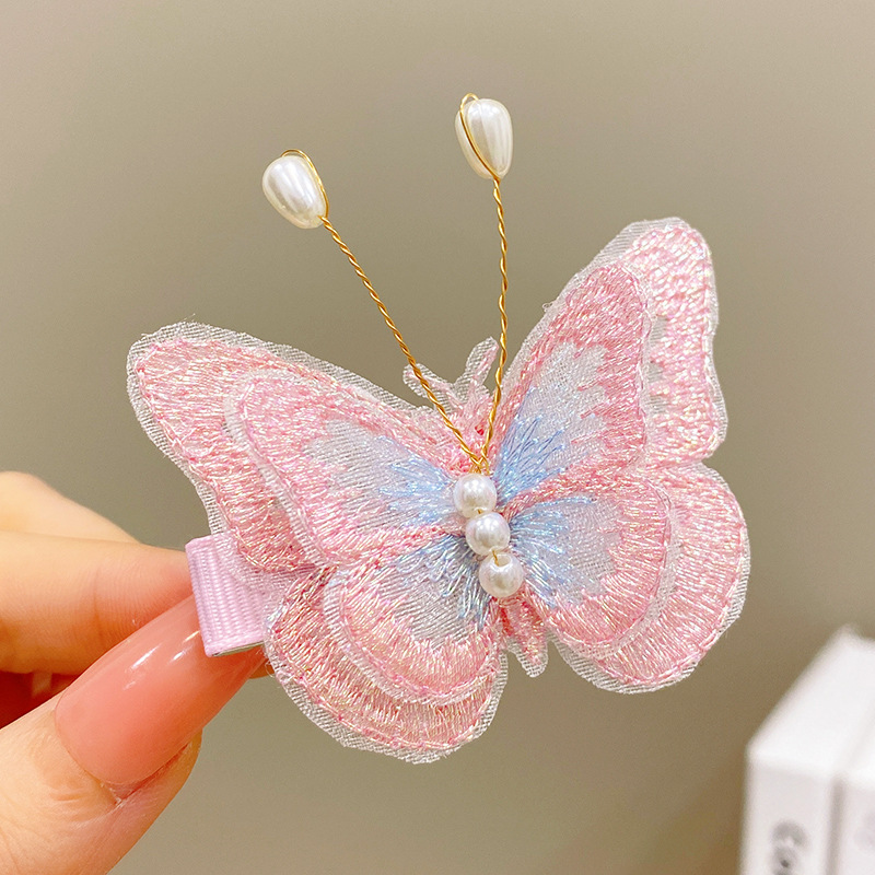 Fairy Butterfly Small Hairclip Child Girl Side Hairpin Clip Hair Accessories Summer Little Girl Hair Accessories Headdress Clip