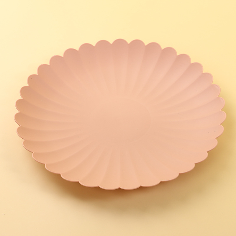 Creative Household Bone Dish round round Fillet Dish Plastic Fruit Bone Dish Plate Dim Sum Plate Dried Fruit Flat Ware Side Plate