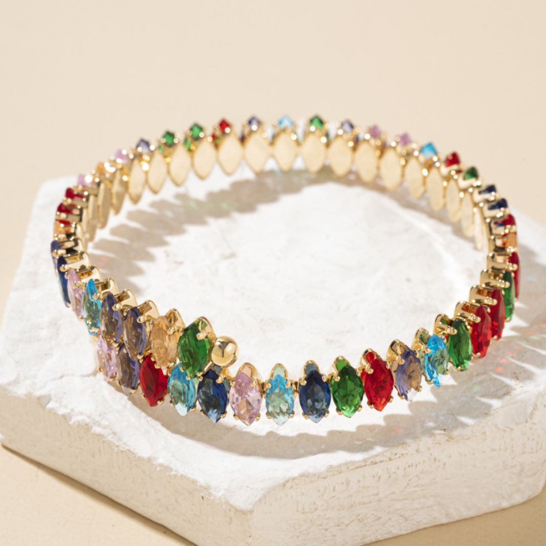 Horse Eye Color Zirconium Bracelet Exaggerated Wedding Party Fashion Crystal Jewelry Wholesale