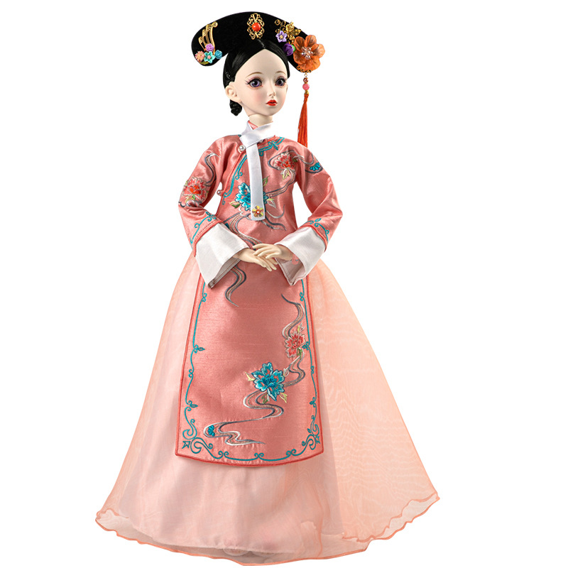 中国风60厘米清宫娃娃古装宫廷格格bjd玩偶塑料女孩玩具礼品收藏