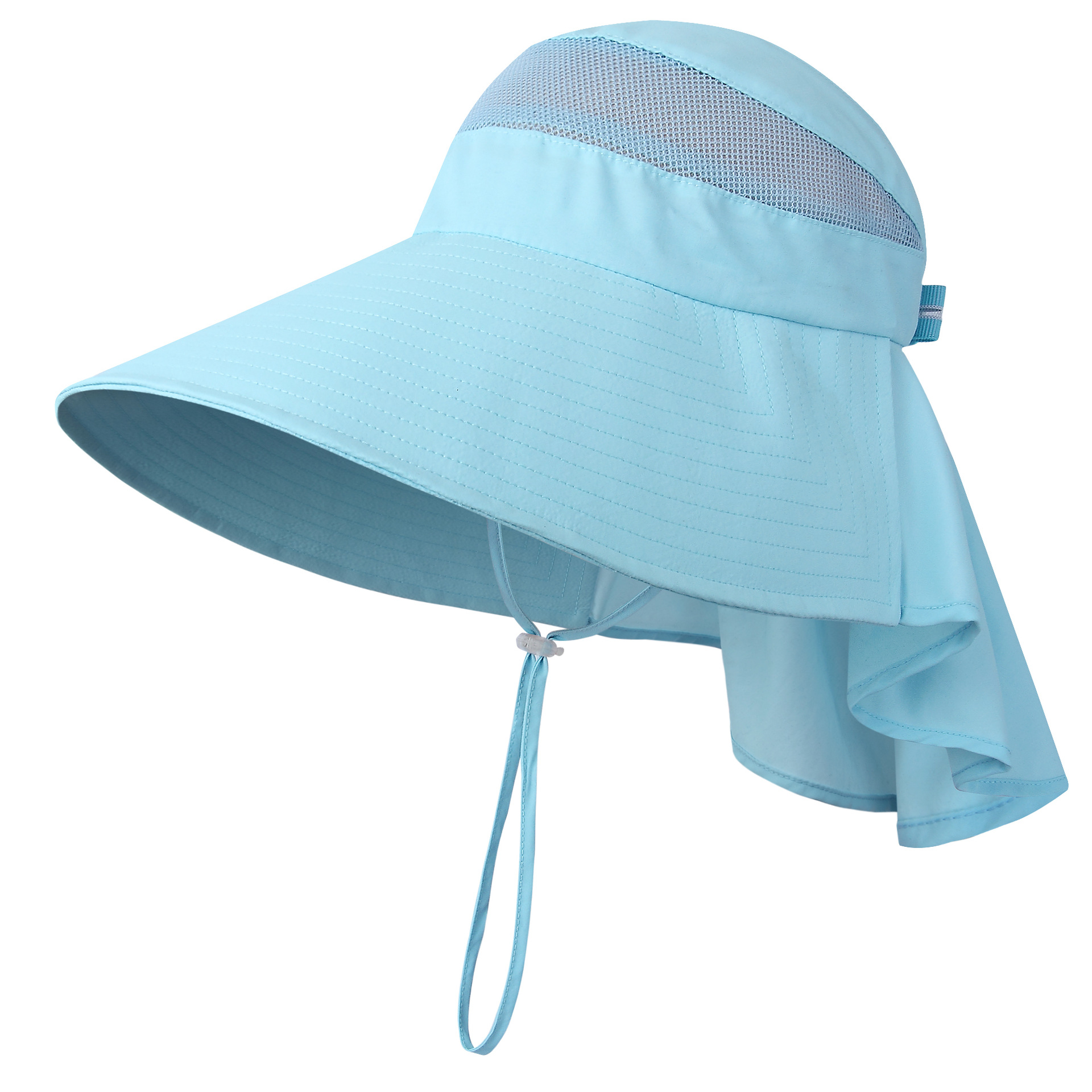 夏季超大檐太阳帽户外防晒帽男女骑车防晒帽遮阳帽遮脸护颈防护帽