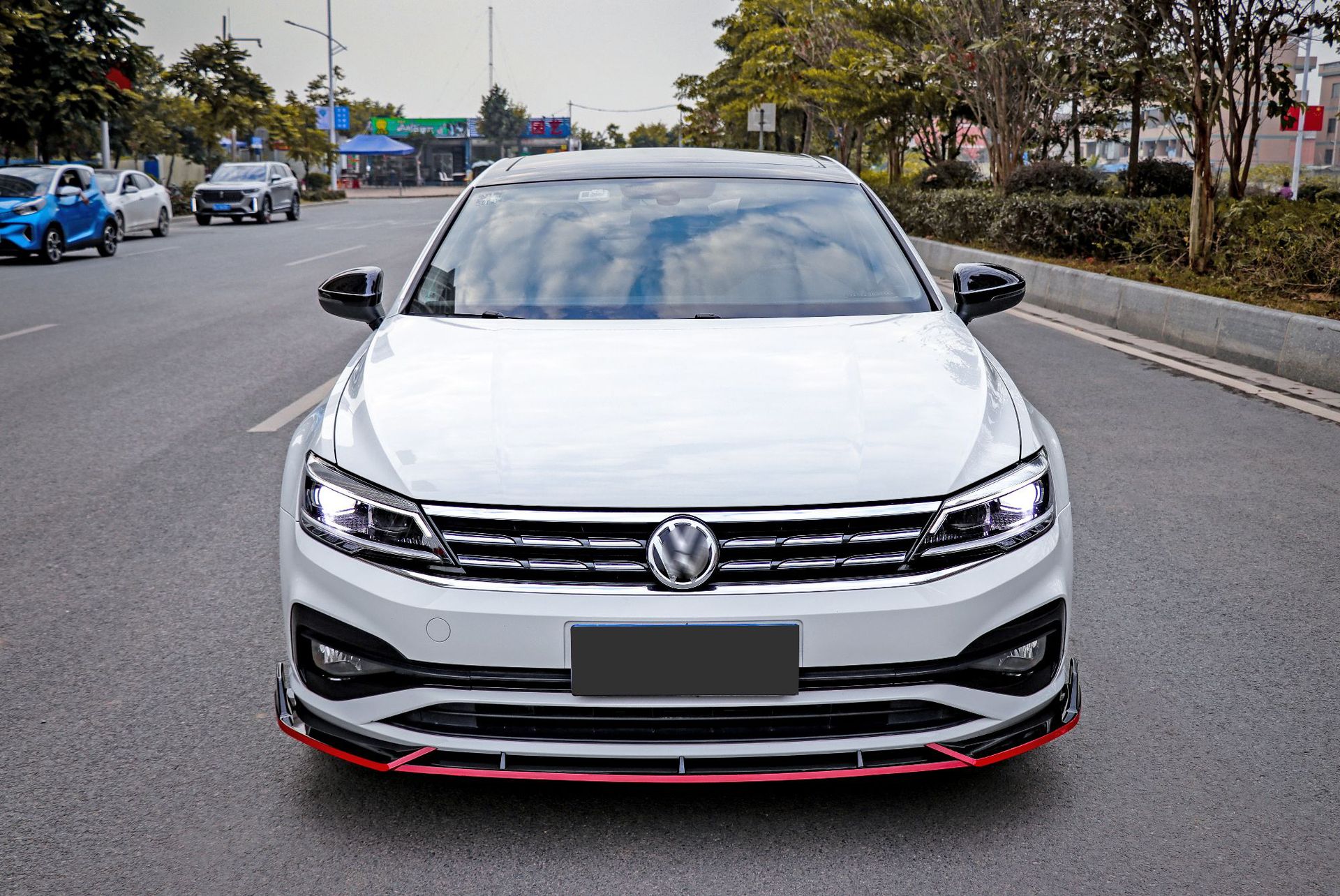 适用于19款大众凌度前唇改装前铲大小包围包角前扰流前防擦条