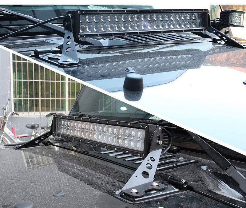 牧马人jk引擎盖支架 三孔引擎盖灯架 牧马人改装配件