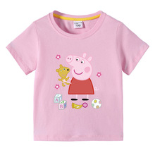 2023新款童装小猪儿童夏装短袖T恤女童打底衫宝宝半袖T恤童上衣
