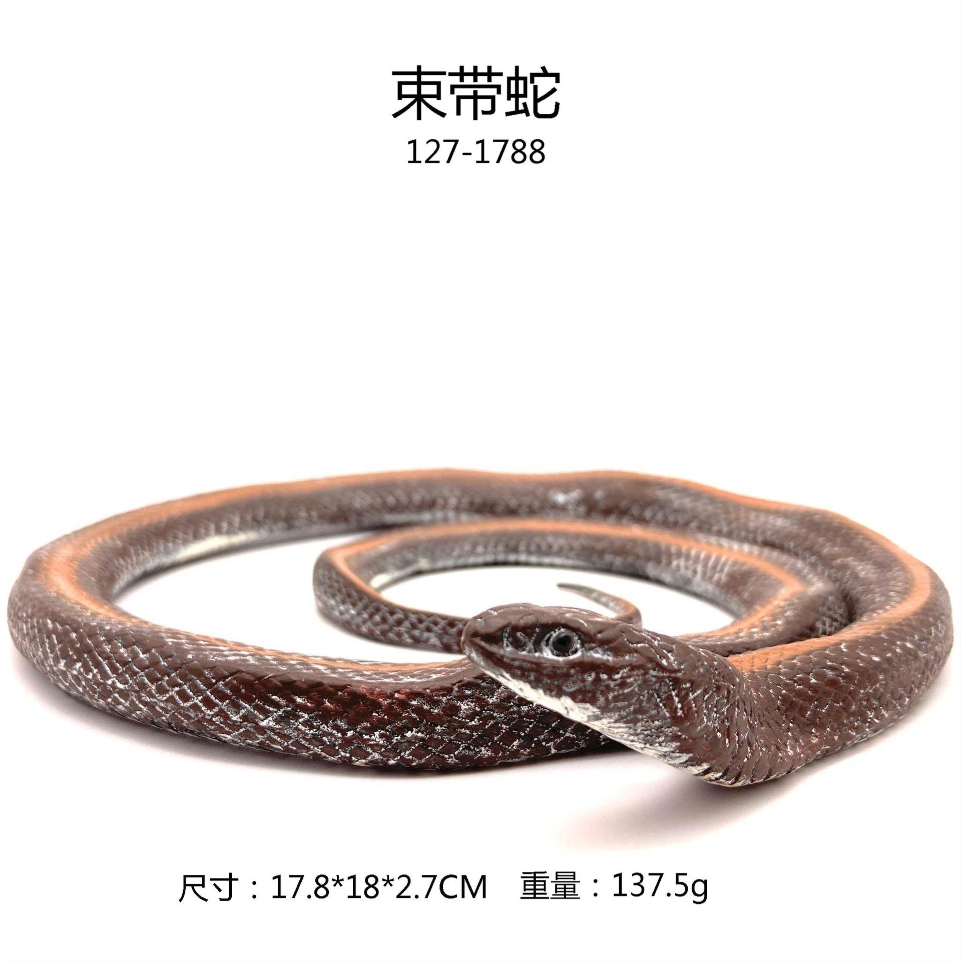 跨境仿真爬行动物青竹蛇束带蛇 蟒蛇 模型儿童玩具蛇整蛊玩具礼物