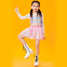 六一儿童爵士舞服装女童嘻哈街舞走秀表演出服时髦舞蹈服练功服潮