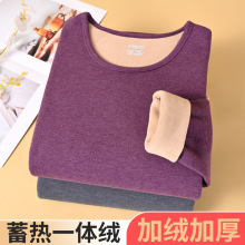 奥粒绒保暖内衣男加厚加绒发热打底套装大码女中老年秋衣秋裤批发