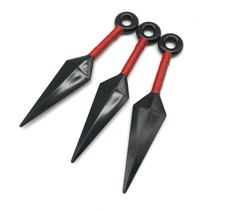 火影忍者动漫周边 木叶鸣人四代目abs塑料苦无 手里剑厂家直供