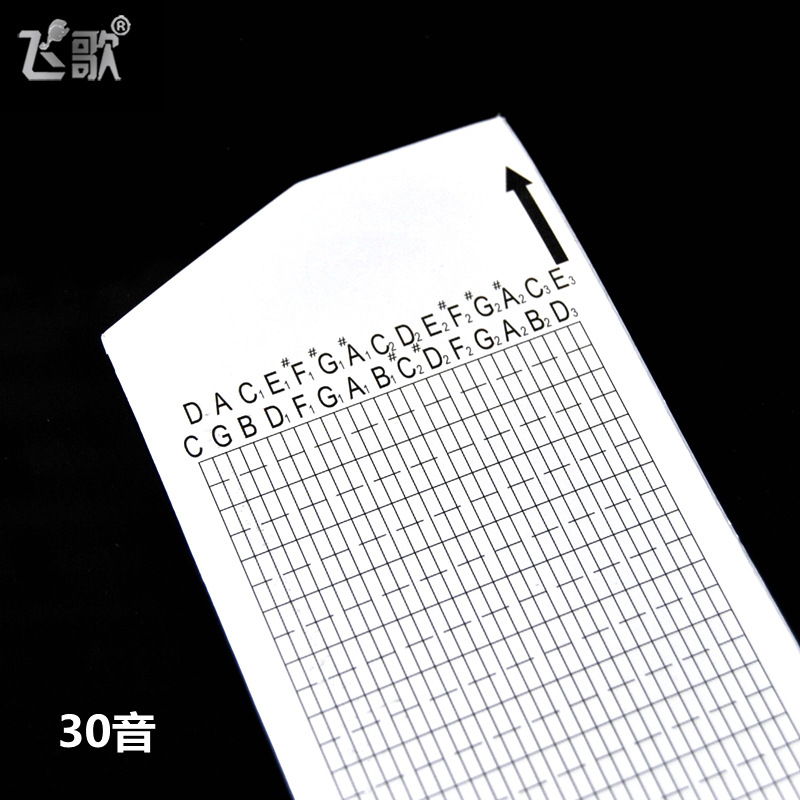 飞歌 30音手摇纸带谱曲音乐盒diy八音盒专用纸带 DIY空白谱曲纸带