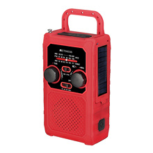 RETEKESS TR201红色应急收音机手摇 太阳能 AM / FM WB NOAA 跨境