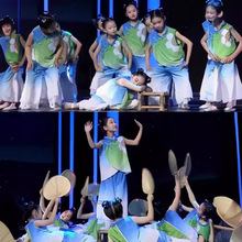 夏夜道具风采外婆桥民族舞蹈扇子舞童年演出服儿童小荷舞台表演