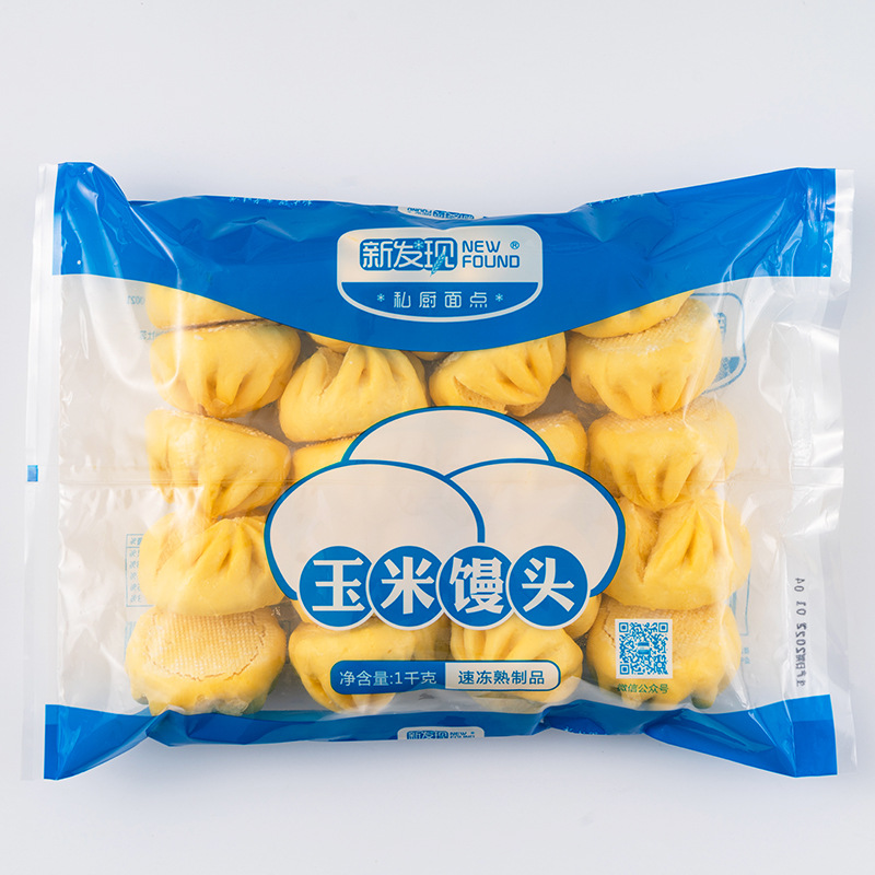 新发现 玉米开花馒头玉米馒头早餐包点速冻半成品批发 1000g/包