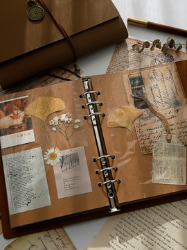 复古皮质文艺diy手工活页相册本 创意粘贴式覆膜旅游纪念册手帐本