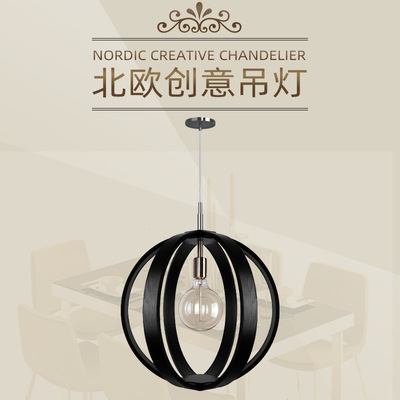木质吊灯灯罩灯壳定制后现代简约创意厅餐吊灯家具装饰吊灯木框架