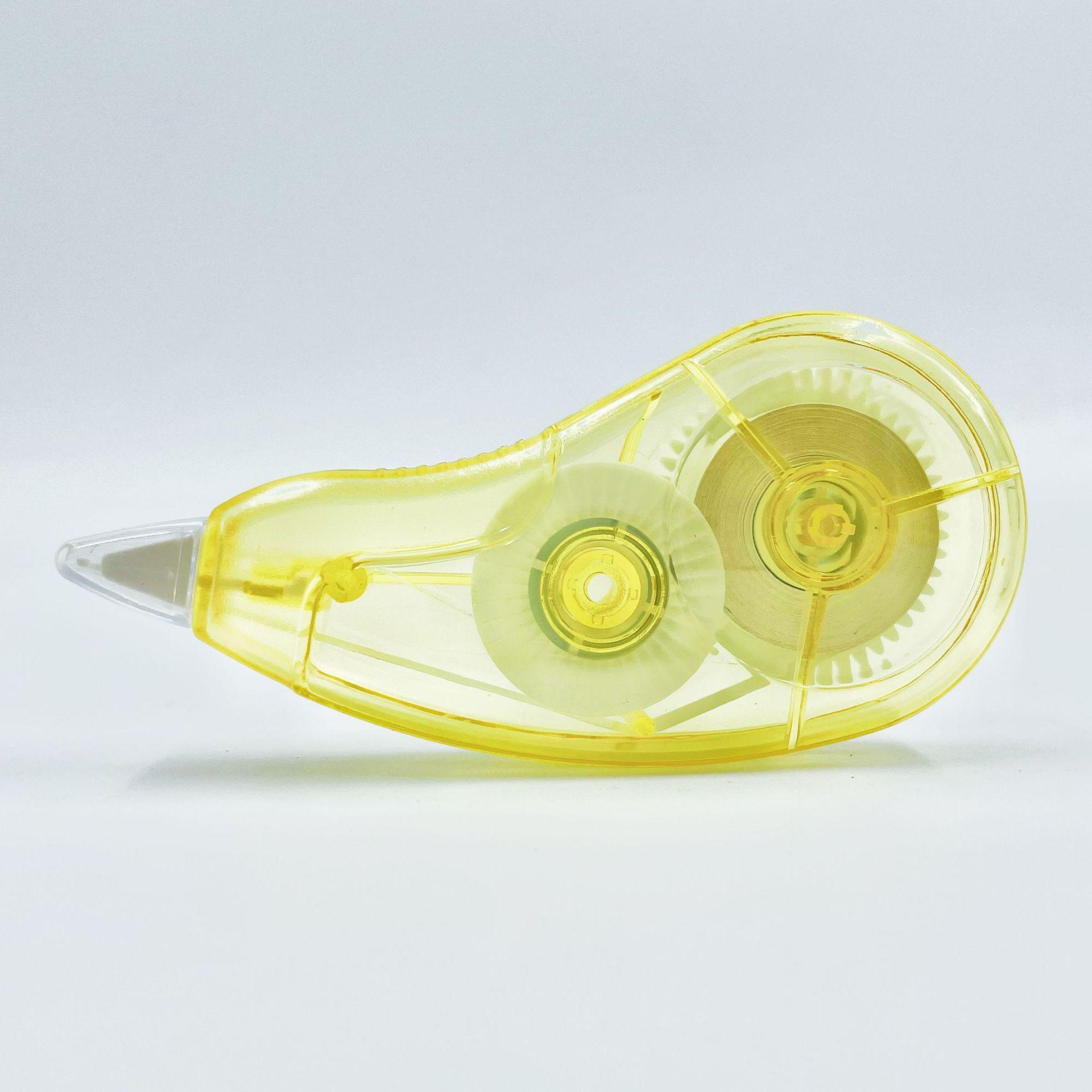 一件代发得力涂改带修正带初中生简约米黄色可换替芯实惠装小型便