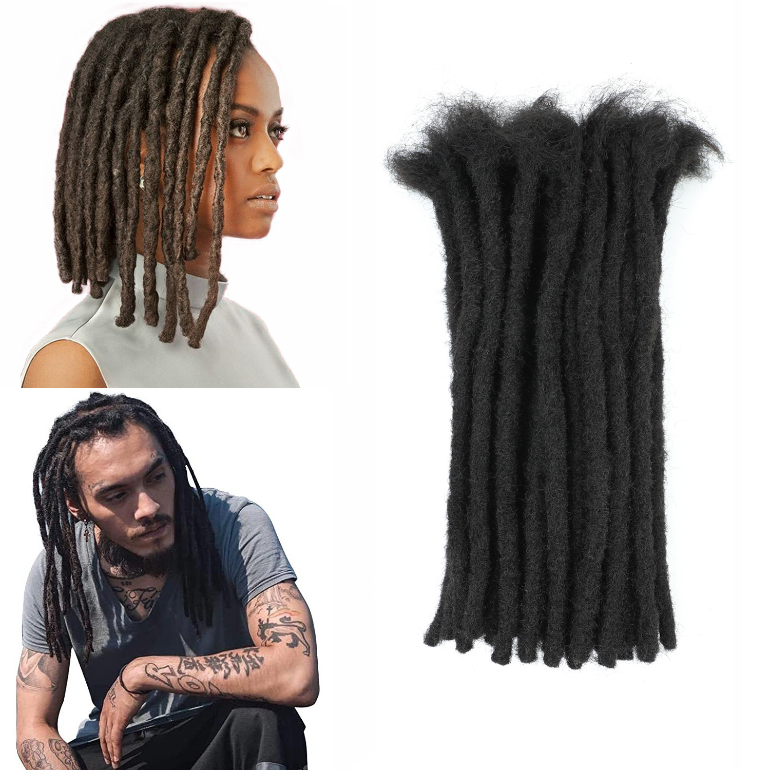 男士嘻哈潮男tt非洲雷鬼脏辫dreadlocs牙买加环包人发脏辫假发