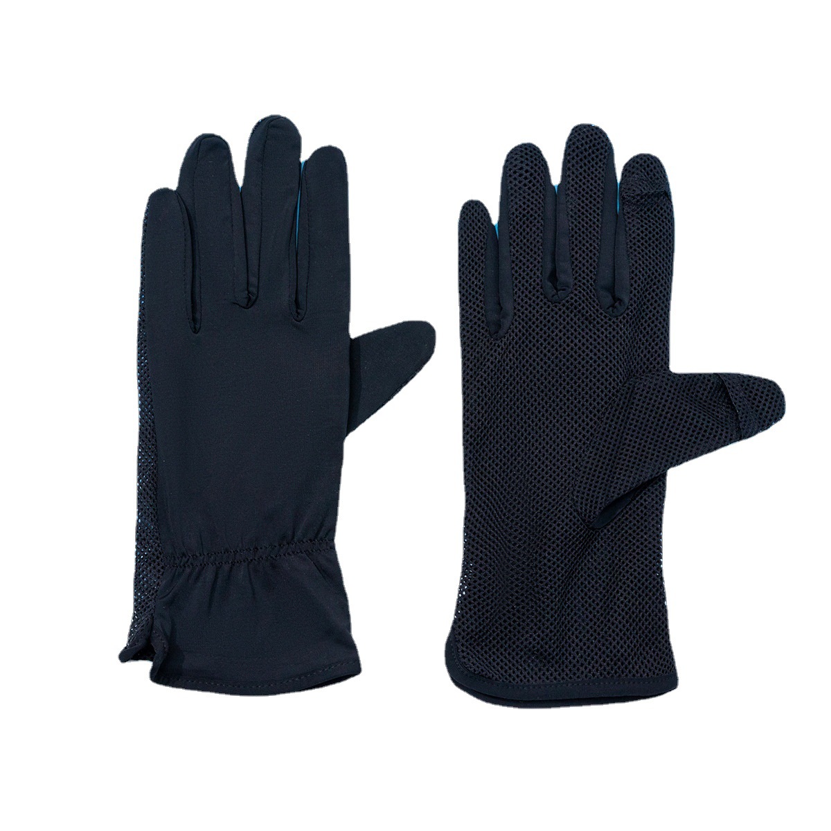 Spring and Summer Sun Protection Gloves Driving and Biking UV Protection Thin Type Sunscreen Gloves Exposed Two Finger Touch Screen Gloves