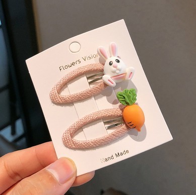 韩国儿童发夹bb夹卡碎发公主可爱水果蔬菜卡子手工绕线女童刘海夹