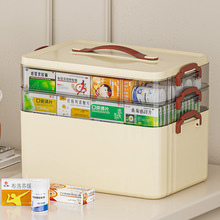 家用药箱收纳盒儿童大容量多层便携急救医疗箱特大号家庭装医药箱