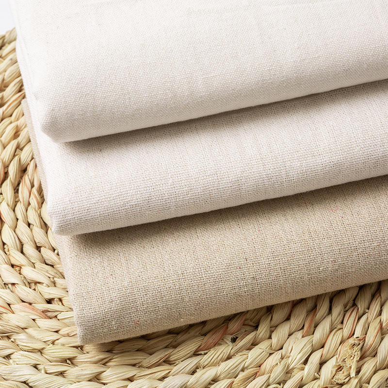 棉麻白胚布立裁白布料纯色老粗白坯布亚麻布沙发布头处理全棉
