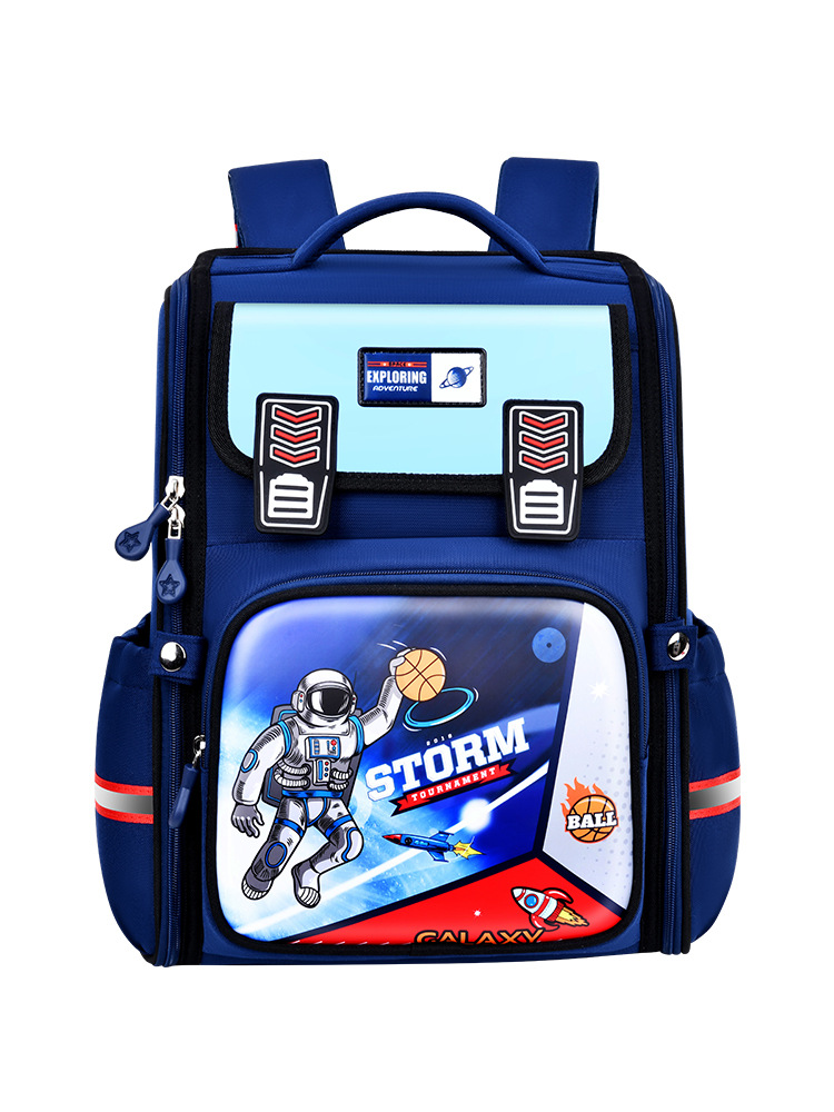 New Primary School Student Schoolbag Integrated Open Space Bag Children Cartoon Bag Boys and Girls Backpack